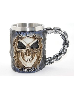 Mulvxkrg KRG02 Paslanmaz Çelik Kurukafa Kupa Bardak ALK2564 (Mulvix)