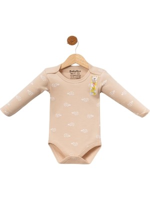 GMG Collection Baby Sütlü Kahverengi Kaplumbaga Desenli Uzun Kollu Badi 3y,4y,5y,6y Erkek