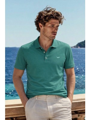 Damga Erkek Premium Comfort Mint Polo Yaka T Shirt