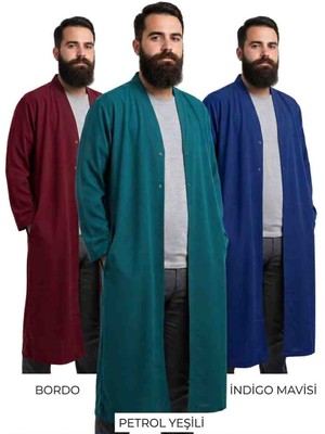 Yeşil Tekstil Buhara Yaka Sade Cübbe