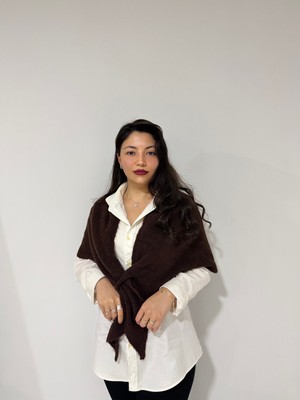 Blackbird Luxe Içten Geçirmeli Triko Üçgen Şal