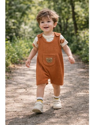 GMG Collection Baby TULUM3LÜTAKIM(TULUM+ZIBIN+ÇORAP)AYICIKCEPLIKAHVERENGI