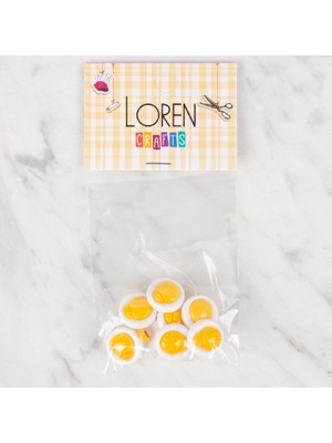 Loren Crafts 8 Li Sarı Uğur Böceği Düğme - 642