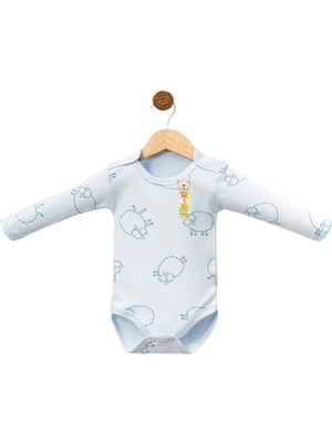 GMG Collection Baby Büyük Koyun Desenli Uzun Kollu Çıtçıtlı Badi Kız-Erkek 1-1,5-2-3 Yaş