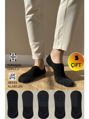 Yasyas Unisex 5 Çift Eyaz Pamuklu Babet Çorap