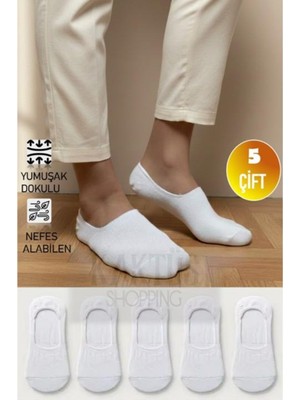 Yasyas 5 Çift Unisex Pamuklu Babet Çorap