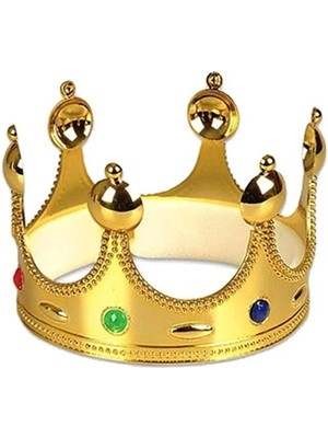 Eco Port Plastik Kral Tacı Altın Renk Yetişkin Boy 55 cm