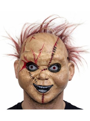 Eco Port Çaki Korku Bebek Maskesi – Saçlı Plastik Yüz Maskesi