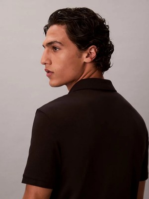 Calvin Klein LV04LE255GUB1 Ss Slim Supima Zip Erkek Polo Tişört