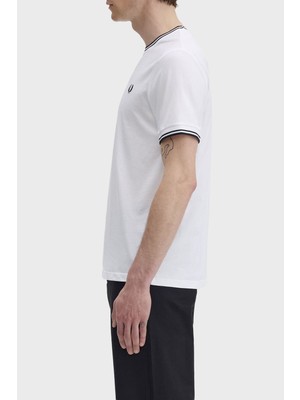 Fred Perry M1588V-100 Twin Tipped Erkek Tişört