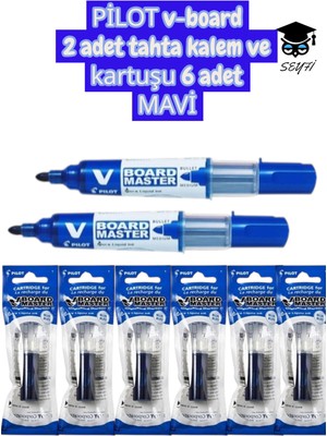 Pilot V-Board 2 Adet Tahta Kalem ve Kartuşu 6 Adet