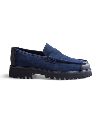 CARVAO Kagera Casual Hakiki Deri Loafer Lacivert Erkek Ayakkabı