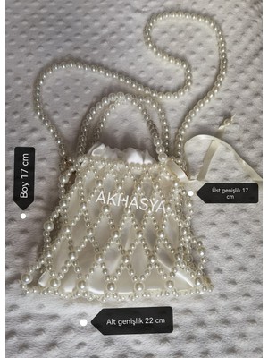 Akhasya Inci Boncuklu, Uzun Askılı Bayan Çantası