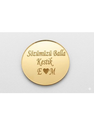 Güven Pleksi Daire Isme Özel Kendinden Yapışkanlı Etiket