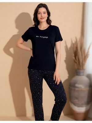 Boyraz Slim Fit Dar Kesim Kadın Milan Bisiklet Yaka Kısa Kol Pijama Takımı 11004S - 1 Adet