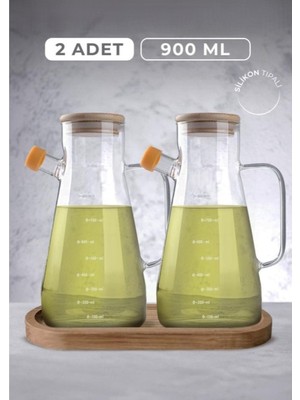 İsmiyle Al Standlı 2'li Cam Yağdanlık