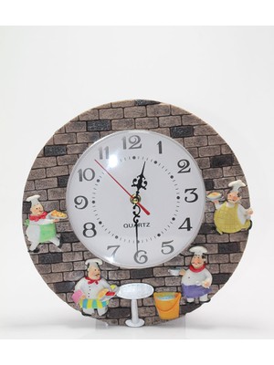 İsmiyle Al Aşçı Tasarımlı Polyester Duvar Saati Model 2