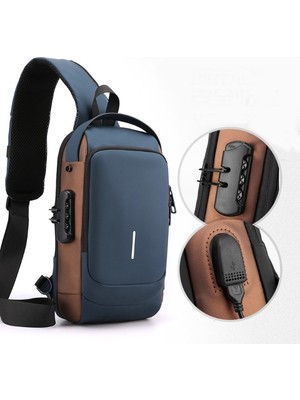 İsmiyle Al Powerbank Destekli Erkek Ön Göğüs Çantası