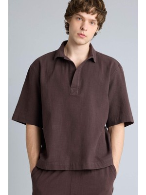DeFacto %100 Pamuk Boxy Fit Gömlek F8622AX26SP