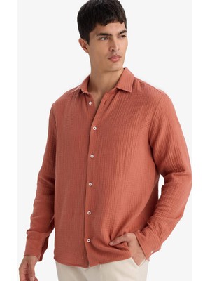 DeFacto Polo Yaka Pamuklu Gömlek F9275AX26SP