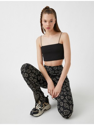 Koton İnce Askılı Crop Atlet