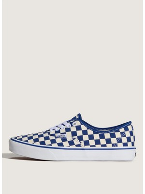 Vans VN000EGAAMQ1 Authentic Mavi - Beyaz %100 Dokuma Kumaş Erkek Lifestyle Ayakkabı