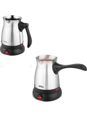 Go İthalat Sepetopia -Çelik Elektrikli Cezve Türk Kahve Makinesi - 6FİNCAN=500ML 360 Derece Kablosuz Kullanım 600W SCM-2992 (5534)