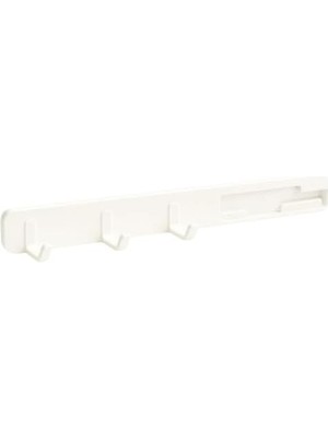 River Yapışkanlı Duvar Askılığı 26 cm – 4 Kancalı, Delmeden Montajlı Plastik Askı, Banyo, Mutfak ve Kapı Arkası Kullanım Için