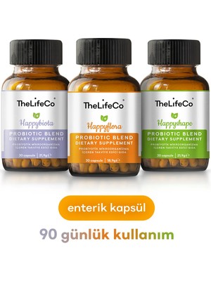 TheLifeCo 3'lü Probiyotik Paketi (Happyflora, Happybiota, Fiyatı