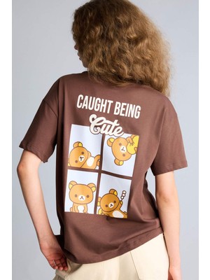 DeFacto Rilakkuma Oversize Sırt Baskılı Tişört H0260AX26SM