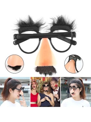 İsmiyle Al Eğlenceli Kılık Değiştirme Kaş Bıyık Mizah Gözlüğü 9X13 cm