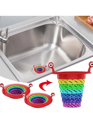 İsmiyle Al Mutfak - Banyo  Lavabo Filtresi Süzgeci Gökkuşağı Kademeli Drenaj Deliği Atık Filtresi