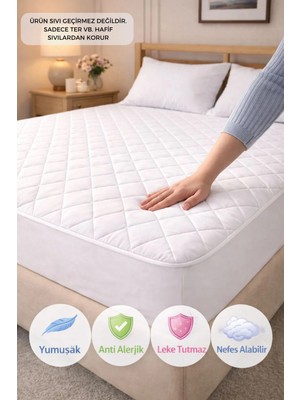 Formeya Adelya Soft Kumaş Kapitone Fitted Yatak Koruyucu Alez Tek Çift Battal