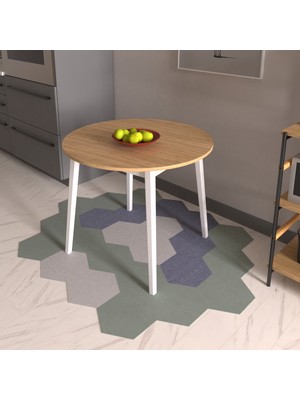 Avanos Yuvarlak Sabit Mdf Mutfak Masası - Q90 cm