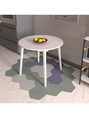 Avanos Yuvarlak Sabit Mdf Mutfak Masası - Q90 cm