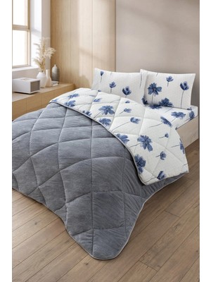 Formeya Nordelle Battal Boy Lüx Wellsoft Yorgan Çift Taraflı - 2 Adet Yastık Kılıflı Yorgan Seti 215x235 cm