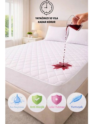 Formeya Adelya Kapitone Fitted Full Kenar Su Sıvı Geçirmez Alez Yatak Koruyucu Tek Çift Battal