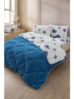 Formeya Nordelle Battal Boy Lüx Wellsoft Yorgan Çift Taraflı - 2 Adet Yastık Kılıflı Yorgan Seti 215x235 cm