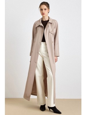 Olcay Reglan Kol Pelerin Detaylı Astarlı Pardesü A.kamel 4309