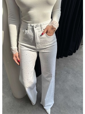 Esra Helvacı Taşlı Wide Leg Jean