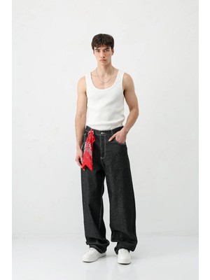 Vamos Super Baggy Fit Jean Siyah