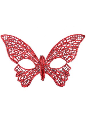 NW NessiWorld Kırmızı Dantel Masquerade Maskesi 7 No