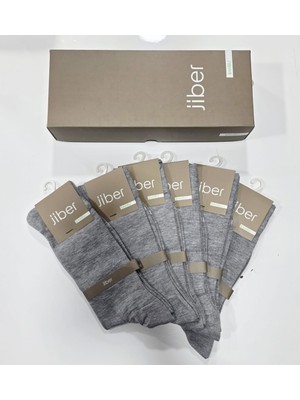 Jiber Erkek Bambu Uzun Çorap 6 Lı Kutu