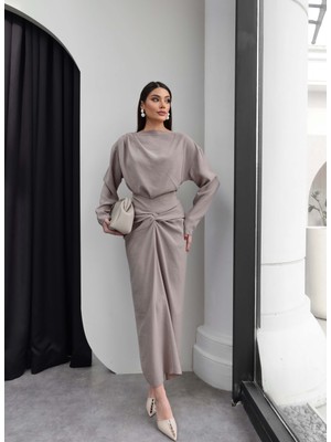 Esra Helvacı Büzgülü Etek Bluz Takım