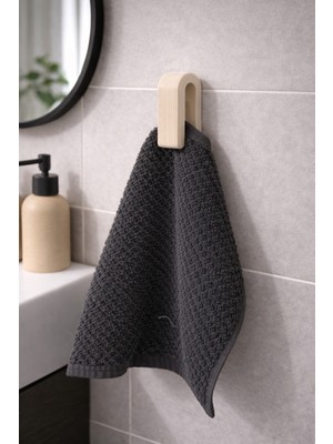 Bit Byte Brick Kendinden Yapışkanlı Dekoratif Havlu Tutucu - Kemik Beyaz