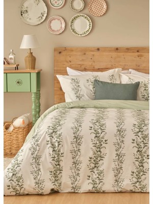 Bella Maison %100 Pamuk Ranforce Julia Tek Kişilik Nevresim Seti Yeşil (160X220 Cm)