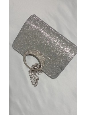 Şarra Gossi Gümüş Kulplu Abiye Çanta