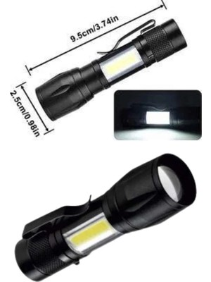 İsmiyle Al Uzun Menzilli Şarjlı El Feneri Uzun Ömürlü LED Işık Lamba