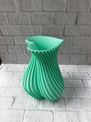 İsmiyle Al Kalpli Vazo Turkuaz