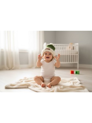 Handmade Triko Bebek Şapka Bere - RYZE9000 - Haki - 40-42 cm Haki